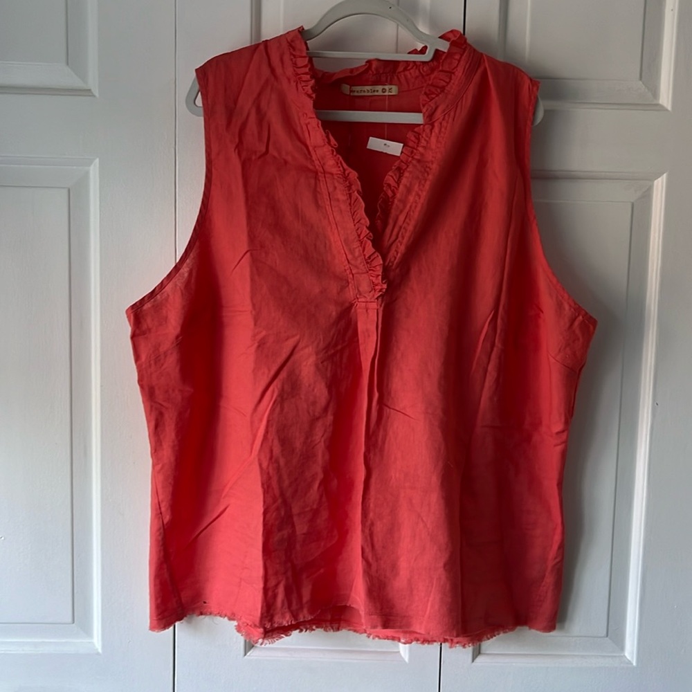 Summer sleeveless ruffle top
